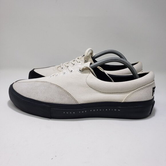 RARE FTP x Clearweather DONNY Skate Shoes White Black Low Top Men's US 10 - Picture 1 of 11